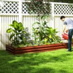 95" x 36" x 12" Galvanized Raised Garden Bed, Easy DIY and Cleaning for Growing Flowers, Herbs, Succulents, Natural Wood - Image 8