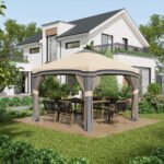 10' x 10' Pop Up Canopy Tent with Netting, Instant Tents for Parties, Height Adjustable, with Wheeled Carry Bag and 4 Sand Bags for Outdoor, Garden, Patio - Image 2