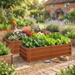Galvanized Raised Garden Bed, 4' x 2' x 1' Metal Planter Box, for Growing Vegetables, Flowers, Herbs, Succulents, Brown - Image 7