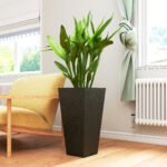 23 Inch Tall Planters for Outdoor Plants, Set of 2 Plastic Flower Pots, for Front Door Patio Garden Use, Black - Image 7