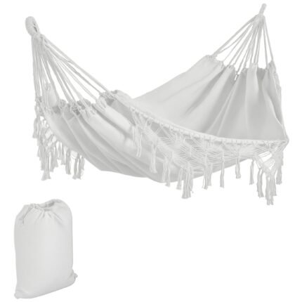 Extra Boho Hammock with Macrame Tassel Fringe