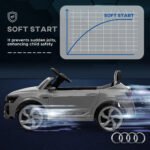 Audi Q8 e-tron Sportback Licensed 12V Battery Powered Kids Electric Car w/ Spring Suspension, Soft Start - Image 7