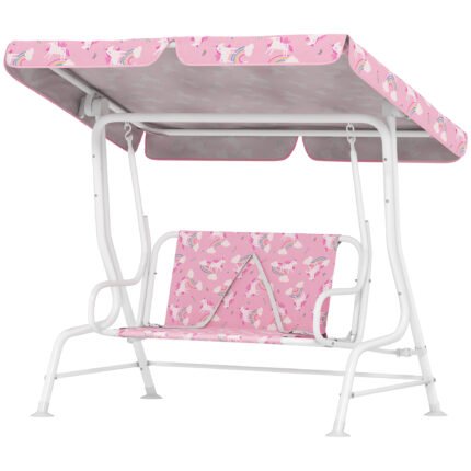 Kids Porch Swing with 2-Seater Patio Swing Bench