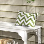 Slatted Wooden Garden Bench, Curved Seat Front Porch Bench, White - Image 8
