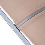 3-Seat Outdoor Porch Swing Chair, Patio Swing Glider with Adjustable Canopy, Breathable Seat, and Steel Frame for Garden, Poolside, Backyard, Beige - Image 8