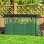 Galvanized Steel Planter Box with Crop Cage and Shade Cloth, Raised Garden Bed for Flowers, Veggies and Herbs, Green - Image 8