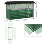 Galvanized Steel Planter Box with Crop Cage and Shade Cloth, Raised Garden Bed for Flowers, Veggies and Herbs, Green - Image 3