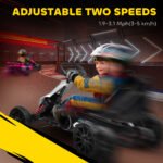 12V Electric Go Kart for Kids, Ride On Toy with EVA Tires, 2 Speeds, Adjustable Seat, Safety Belt for 3-8 Years - Image 5