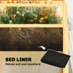 Raised Garden Bed with Mini Greenhouse, Elevated Planter Box with Legs and Bed Liner for Flowers, Vegetables - Image 7
