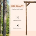 85" Wooden Garden Arbor for Wedding and Ceremony, Outdoor Garden Arch Trellis for Climbing Vines - Carbonized - Image 4