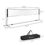 All-in-1 Badminton Set, Height Adjustable for Pickleball, Volleyball, Badminton, Backyard, Beach, Driveway Game - Image 3