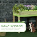 36" x 20" x 30" Raised Garden Bed, Elevated Wood Planter Box with Legs and Storage Shelf for Backyard, Patio, Balcony to Grow Vegetables, Herbs, and Flowers - Image 4
