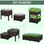2-Piece Raised Garden Bed with Legs, Self-Watering Planter Box Raised Bed to Grow Flowers, Herbs & Vegetables, Brown - Image 5