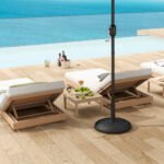 Round Patio Umbrella Base, 26 lbs Resin Umbrella Stand Base, Heavy Duty Patio Umbrella Holder for 1.3"/1.5"/1.9" Umbrella Poles for Outdoor, Lawn, Poolside - Image 7