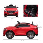 12V Toddler Ride On Car with Remote Control, Mercedes Benz AMG GLC63S Coupe, Electric Car with 2 Speed, MP3 Player, Light, Horn, Songs, Suspension - Image 3