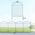 Garden Fence, 4 Pack Steel Fence Panels, 11.5' L x 43" H, Rust-Resistant Decorative Border Flower Edging for Yard, Landscape, Patio, Outdoor Decor, Curved Vines - Image 3