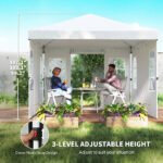 9.6 x 9.6 ft Pop Up Canopy Tent with Sidewalls, One Push Setup, UPF50+ Portable Instant Canopy Shelter - Image 7