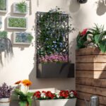 Metal Garden Bed with Trellis for Climbing Plants, Freestanding or Wall Mounted Flower Bed for Garden, Patio, Balcony - Image 7