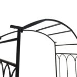 Metal Trellis Arbor Arch for Climbing Plants with Garden Bench, Grow Grapes and Vines, Decorative Seating, Black - Image 7