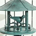 3 in 1 Garden Bird Bath Bowl Pedestal with Bird Feeder, Large Water Basin, Underneath Flower Planter, Green - Image 8