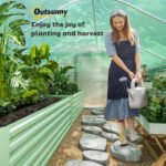 13' x 10' x 6.5' Tunnel Greenhouse Hoop House with Upgraded Galvanized Steel Frame and Large Windows, Green - Image 8