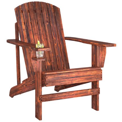 Oversized Adirondack Chair with Outdoor Fire Pit and Porch Seating
