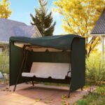 Outdoor Patio Hammock Porch Swing Cover with UV, Water, & Dust Fighting Material, 81" x 49" x 65", Dark Green - Image 8