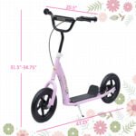 Kick Scooter for Kids 5-12 Years Old with Adjustable Height Handlebar, Non-slip Footplate, Big Wheels, Rear Brake - Image 3