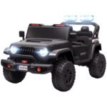Ride on Truck Car with 2-Seater, 24V Electric Car with 4 Motors, Remote Control, Spring Suspension for 3-8 Years