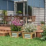 Raised Garden Beds Set of 2, Metal and Wood Combined Planter Box, for Growing Flowers, Herbs and Vegetables - Image 2