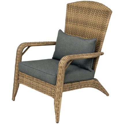 Patio Adirondack Chair with Rattan Wicker