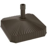 Square Patio Umbrella Base Holder, Heavy Duty Outdoor Umbrella Stand Base, Filled Up to 42lbs with Sand or 33lbs with Water for Garden, Poolside - Image 9