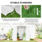 9.7' x 6.5' x 6.5' Walk-in Tunnel Greenhouse, Outdoor Green House with Anti-Tear PE Cover, Zipper Doors and Mesh Windows, White - Image 6