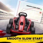 24V Electric Go Kart for Kids, Drift Ride-On Racing Go Kart with 2 Speeds, for Boys Girls Aged 8-12 Years Old - Image 7