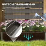 Trellis Planter for Climbing Plants, Raised Garden Bed with Trellis, Planter Box for Outdoor Garden, Dark Gray - Image 6