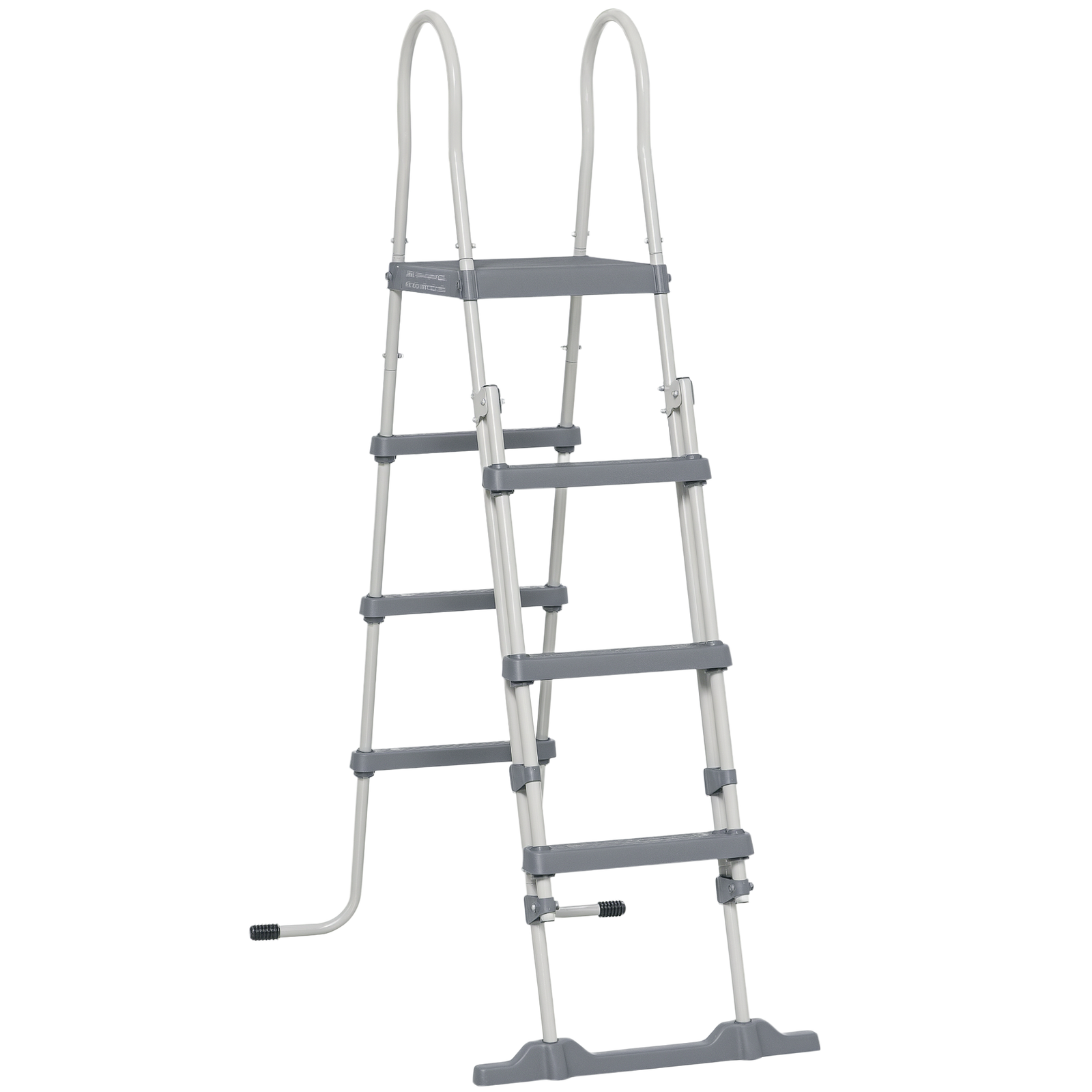 Wwv93c197822b3b8f.png 70" Above Ground Swimming Pool Ladder, A-Frame Deck Ladder, Non-slip Steps and Handrails for 48" Pool Wall Height, Gray - Image 1