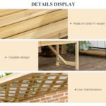 Patio Garden Bench, Wooden Bench, Outdoor Bench for Vines/Climbing Plants, Natural - Image 5