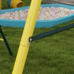 Metal Swing Set for Backyard 5 in 1 Design Holds up to 440 lbs. for Ages 3-8, Yellow - Image 8