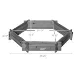 39" x 36" Screwless Raised Garden Bed, Hexagon Planter Box for Outdoor Plants, Vegetables, Flowers, Herbs, Gray - Image 3