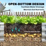 Galvanized Raised Garden Bed, 4' x 2' x 1' Metal Planter Box, for Growing Vegetables, Flowers, Herbs, Succulents, Silver - Image 6