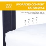 3pcs Patio Bar Set with Soft Cushion, Rattan Wicker Outdoor Furniture Set for Backyards, Lawn, Deck, Poolside - Image 5