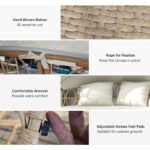Patio Furniture Set, Round Outdoor Daybed with Retractable Canopy, Hollow Wicker PE Rattan Sectional Sofa with Washable Couch Cushions for Pool, Lawn, Cream White, 70" x 33.5" x 26.25" - Image 4
