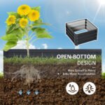 2pc 23.5" Elevated Herb & Vegetable Planting Box Kit w/ Versatile Uses, Dark Gray - Image 6