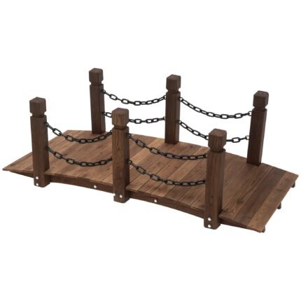 5 ft Wooden Garden Bridge Arc Footbridge