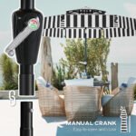 8.6FT Patio Umbrella, UPF 30+ Outdoor Market Umbrella, 2-Tier Vented Patio Table Umbrella with Crank 8 Ribs, Tiltable Porch Umbrella for Garden Deck Poolside - Image 7