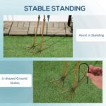 Crane Garden Statues, 28.5" & 29" Standing Bird Sculptures, Metal Yard Art Decor, Landscape Decoration Set of 2, Blue - Image 6