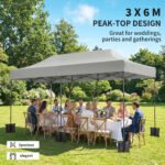 10 x 20 ft Pop Up Canopy Tent, Heavy Duty UPF50+ Outdoor Portable Instant Canopy Shelter with Wheeled Bag - Image 4