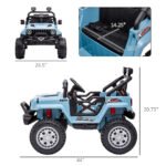 12V Kids Ride on Car with Remote Control, Battery-Operated Ride on Toy with Spring Suspension, Led Lights, Music, Horn, 3 Speeds, USB, MP3 - Image 3