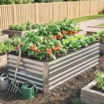 Galvanized Raised Garden Bed, Steel Outdoor Planters with Reinforced Rods, 71" x 36" x 23", Silver - Image 7