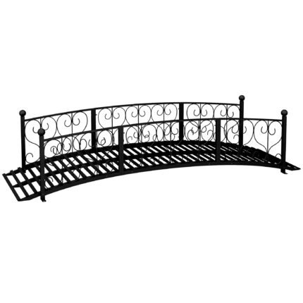 7' Metal Arch Garden Bridge Arc Footbridge